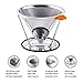 TECHO Resuable Pour Over Coffee Filters Stainless Steel Cone Drip Coffee Maker With Stand Spoon Brush