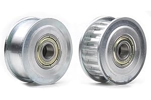 HJZ-US XL 25T Timing Belt Tensioner Pulley Smooth Idler Pulley 8mm Bore For 10mm Width Belt (XL25T, Smooth surface, Bore:8mm)