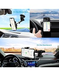 Zealsound Wireless Car Charger Auto Clamp Mount Qi-Certified Smart Sensor infrarrojo Car Chargers Windshield Dashboard Air Vent Phone Soporte Auto Clamping Carga rápida para teléfonos habilitados con Qi (Negro)