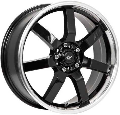 ICW Racing Wheels Osaka Gloss Black Machined Lip 17x7.5 5x100 5x114.3 42 Offset 73 Hub