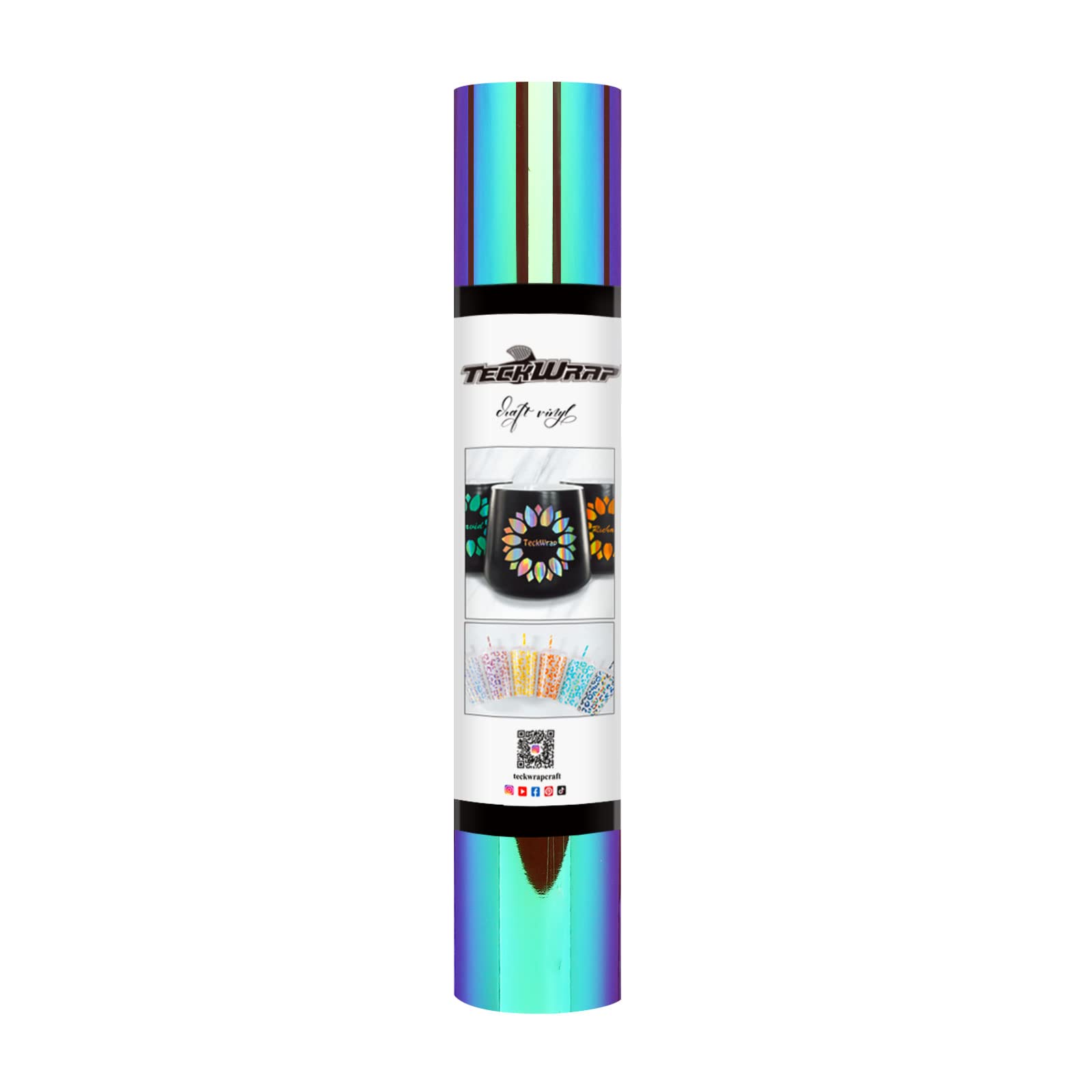 Holographic Adhesive Vinyl for Craft 1ft x 5ft, Forest Green