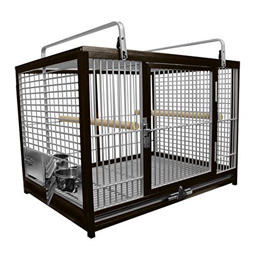 Kings Cages Large Aluminium Parrot Travel Carriers CAGE ATM 2029 Bird Cages (Black)