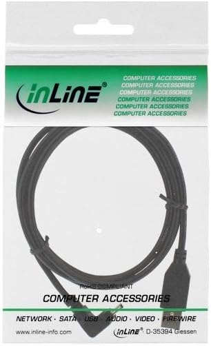 InLine 34110 USB 2.0 Mini Cable USB-A Male to Mini USB-B Male 5-Pin90° Angled Connector Black 1 m, 1 Meters - Image 3