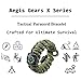 CAMPSNAIL Paracord Bracelet EDC Emergency Kit - Survival Kit with Firestarter, Compass, Fishing Gear for Outdoors and Survial (Army Green)