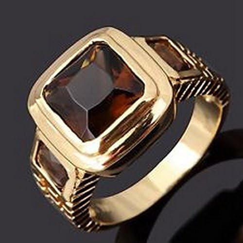 YD Jewels - Men Gift Size 6 Cut Tanzanite 18K Gold Filled Fashion Huge AAA Rings