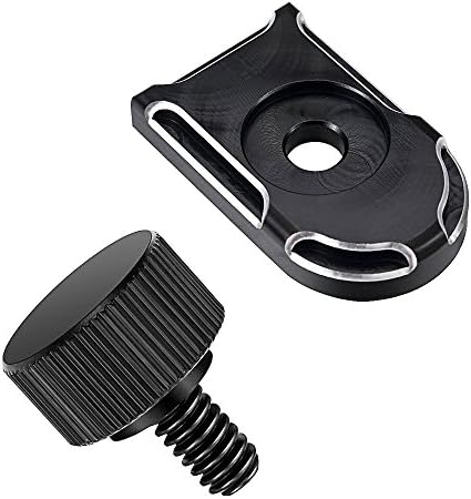 ClipsOne Billet Aluminum Seat Bolt Screw with Edge Cut Knob Cover Tab for Harley Davidson 1996-2016