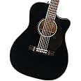 Fender CC-60SCE Concert Cutaway Acoustic Guitar, with 2-Year Warranty, Black