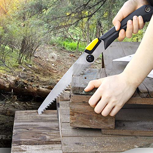 Loofu Handsäge Klapp-Astsäge, Premium Klapp-Handsäge mit sicherer Verriegelung, SK5-Klinge, Komfort-Soft-Griff für… – Bild 6