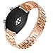 Replacement Watch Band for Huawei Watch GT, Meidexian888 Fashion Stainless Steel Wristband Double Folding Clasp Strap (Rose Gold)thumb 3