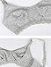 Gratlin Women's Plus Size Cotton Nursing Bra Breastfeeding Maternity Wireless Sleep Bralette Lace Light Grey 42DD