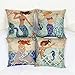 Crazy Cart Dancing Mermaid Pillow Cover Cotton Linen Cushion Covers Throw Pillow C08