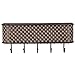 Home Basics Wall Mount Mail Letter Organizer Basket Shelf and 5 Key Hook/Holder in Brown Weave