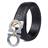 Belts for Men Alligator Pattern Leather Belt 1.3