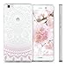 kwmobile Clear Case Compatible with Huawei P8 Lite (2015) - TPU Smartphone Backcover - Indian Sun Light Pink/White/Transparent