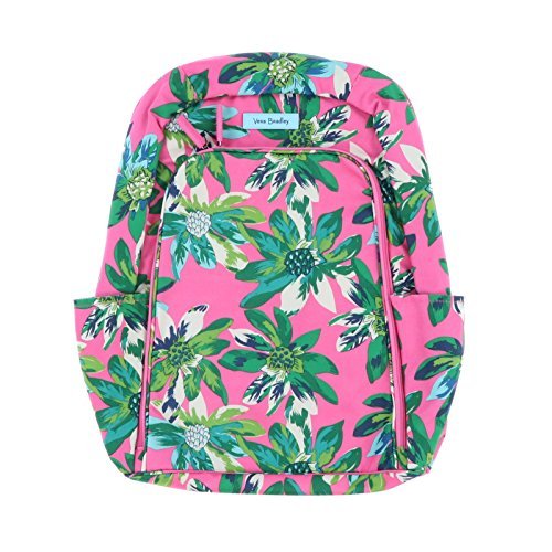 Vera Bradley Computer Backpack. Lighten Up Grande Laptop Backpack Backpack, Havana Rose, One Size.