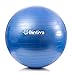 bintiva Anti-Burst Fitness Exercise Stability Yoga Ball/Swiss, Birthing, Gym Ball, Blue,M (58-65cm),4332486693