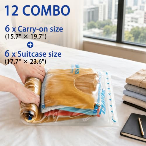 Compression Bags for Travel Essentials, Roll Up Bags No Vacuum Needed photo 7