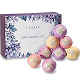 OLAXER 8 Bath Bombs Gift Set, Floral Essential Oils Natural Ingredients Bath Bombs Kit, Great Gift for Men and Women