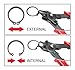 TEKTON 3578 8-in-1 Universal Snap Ring Pliers Set