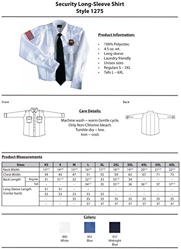 Edwards Garment Permanent Collar Stays Security Shirt, White, X-Large 33