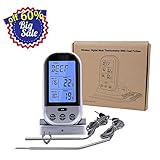 GOGOGOFUN Wireless Grill Thermometer Display Roasting Thermometer BBQ /Meat/ Steak Roasting Oven silver