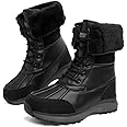 Hanani Womens Snow Boots Warm Fur Lined Winter Boots Anti Slip Ankle Boots Mid Calf Snowboots Waterproof and Cold-Resistant Outdoor Walking Shoes for Women