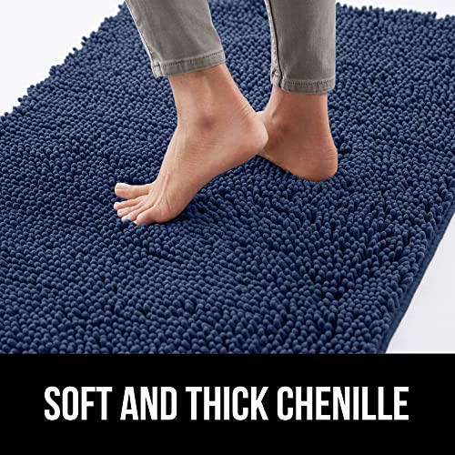 Gorilla Grip Bath Rug, 30x20, Thick Soft Absorbent Chenille Rubber