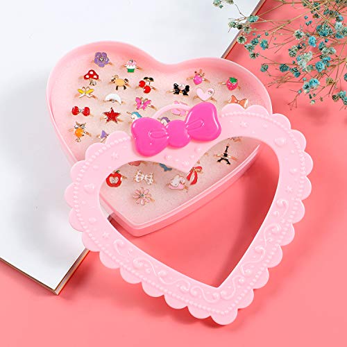 image for Golray 36 Pcs Little Girl Jewelry Rings Children Kids Rings Gift Jewel