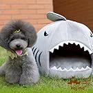 Yosoo Shark Round House Puppy Bed with Pet Bed Mat, Small to Medium (Medium)