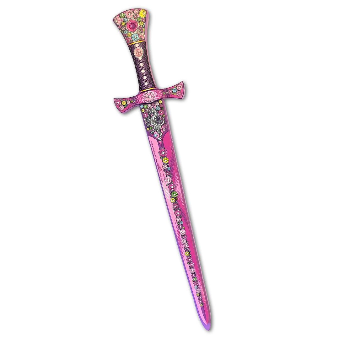 Liontouch - Crystal Princess Sword For Girls - Age 3-8 Years | Foam Toy For Kid’s Pretend Play With Medieval Pink & Silver Lioness Theme | Safe Weapons & Battle Accessory For Dress Up & Royal Costumes