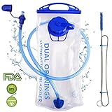Hydration Bladder 2 Liter Water Reservoir 2L Leak Proof Water Bladder Bag, Replacement Reservoir Fits Most Hydration Packs, for Outdoor Hiking Cycling Climbing Running, Dual Opening, BPA Free