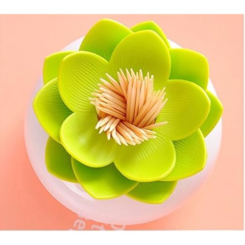 zhuoruiCreative exquisite lotus cotton sign household items dig ear cotton swab tube room decorated toothpick tube Home & Kitchen, Kitchen & Dining, Kitchen Utensils & Gadgets, Kitchen Accessories, Toothpick Holders