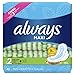 Always Maxi Size 2 Feminine Pads with Wings, Super Absorbency, Unscented, 42 Count (Packaging May Vary)