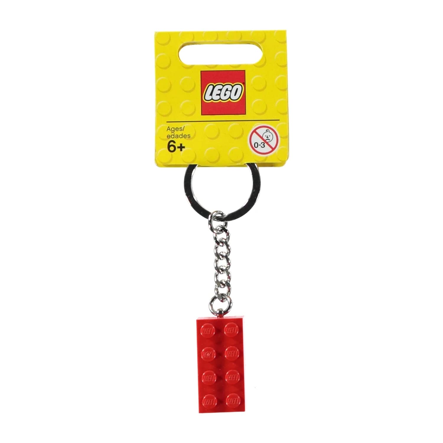 Lego red (size 2x4) brick keyring - 850154