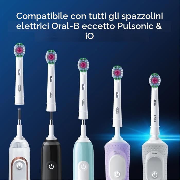 Testina professionale 3D per spazzolino elettrico, con setole a forma di X e tazza di lucidatura unica per sbiancamento dei denti e per rimuovere macchie superficiali, confezione da 8 pezzi,