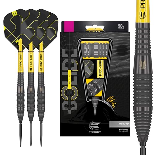 Target Darts Bolide Void 90% Tungsten Dart Set, Stahlspitzen-Swiss-Point-Darts | Barrel 05, 24G | Professionelle Dart-Sets, Schwarze Darts, Swiss-Poin