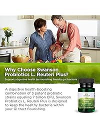 Swanson L. Reuteri Plus 7 Billion Cfu 30 Veg Drcaps, 0087614190259, 1