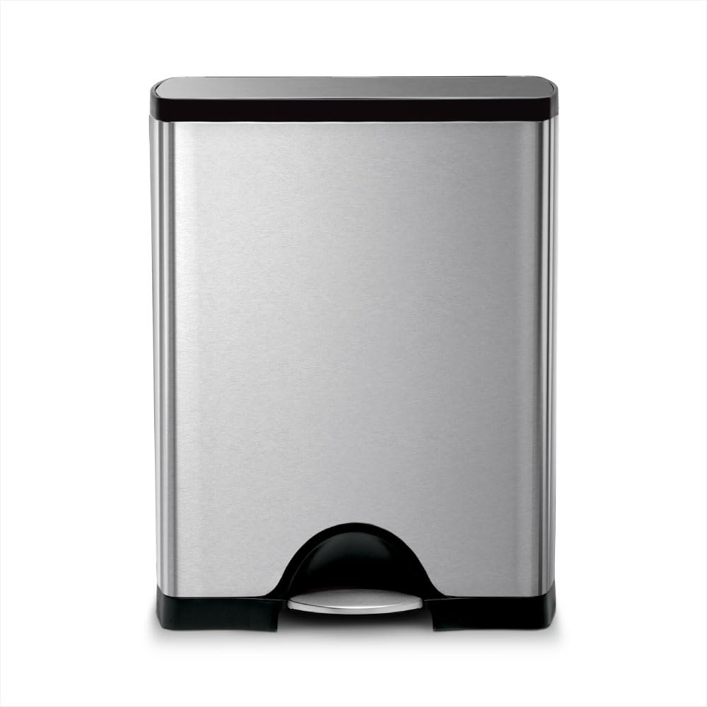 Photo 1 of **ITEM IS DIRTY**
simplehuman 50 Liter / 13.0 Gallon Rectangular Kitchen Step Trash Can, Brushed Stainless Steel