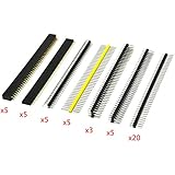 Gikfun 7 Kinds of 2.54mm Breakaway PCB Board 40 Pin Header Kit for Arduino Proto Shield (Pack of 48pcs) EK8402