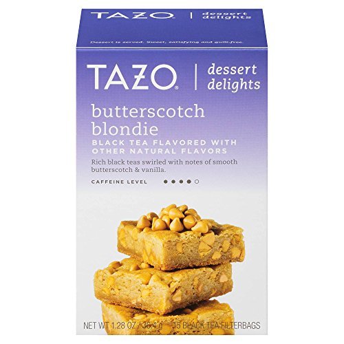 Tazo Butterscotch Blondie Dessert Delights Tea Bags 15 Black Tea filterbags, total 1.28 oz Tazo Butterscotch Blondie Dessert Delights Tea Bags 15 Black Tea filterbags, total 1.28 oz