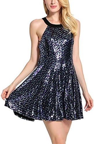 Usme Woman Sexy Suspenders Sleeveless Sequined Dress