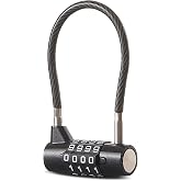 EASTDEER Combination Lock Cable Lock with 4 Digits Cabinet Lock with 3.5" Cable Length Twist 3.5" Length Durable Cable Ideal for lockers, Gym, Toolbox, Case Small Size (3.5")