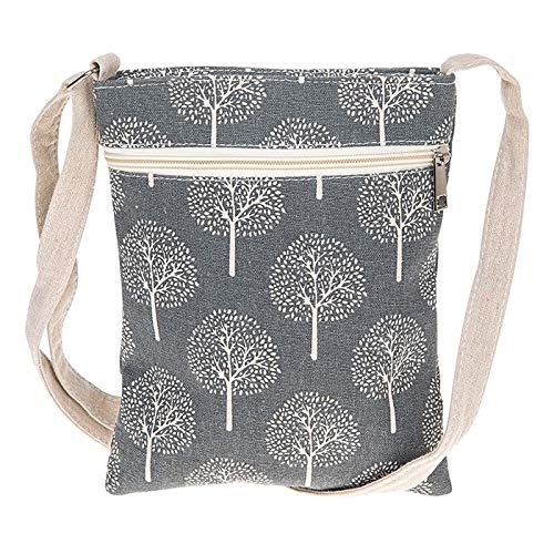 Joe Davies 'Tree Of Life' Cross Body Bag - Grey & Cream