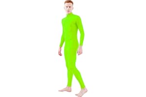 Ensnovo Adult Spandex Turtleneck Long Sleeve One Piece Unitard Bodysuit Dancewear