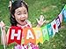 Glittery Garden Premium Felt Happy Birthday Banner, Cake Topper - Rainbow-Themed Party Decoration Flags