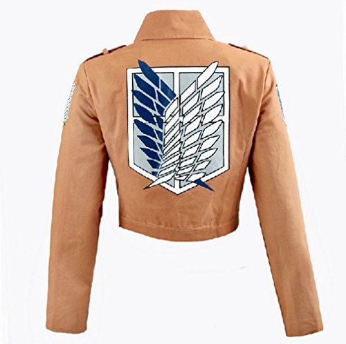 Cosplay Attack on Titan Shingeki no Kyojin Recon Corps Jacket Coat Costume （Large）
