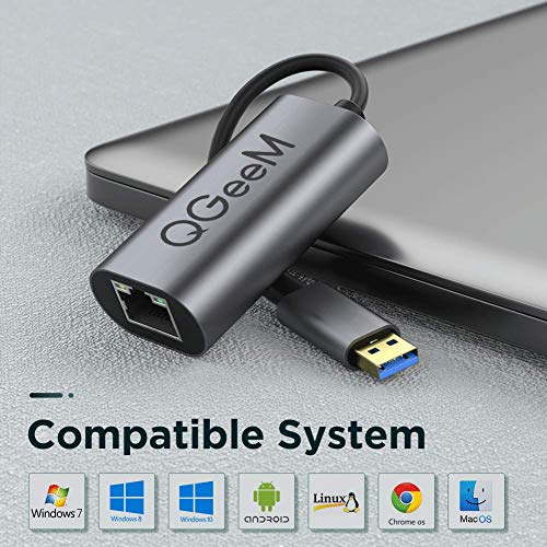 QGeeM USB Adapter,USB 3.0 to 10/100/1000 Gigabit LAN