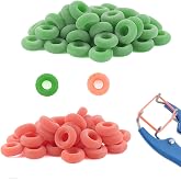 TWZKXC 200 Pcs 0.23" Latex Castration Bands Castration Rings, Castrating Bander Tool for Animals Livestock Pig Cow Goats(100 Green, 100 Orange)
