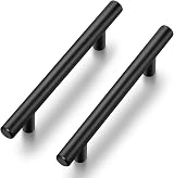 Ravinte 10 Pack Black Cupboard Handles 96mm Hole Center 152mm Length view 1