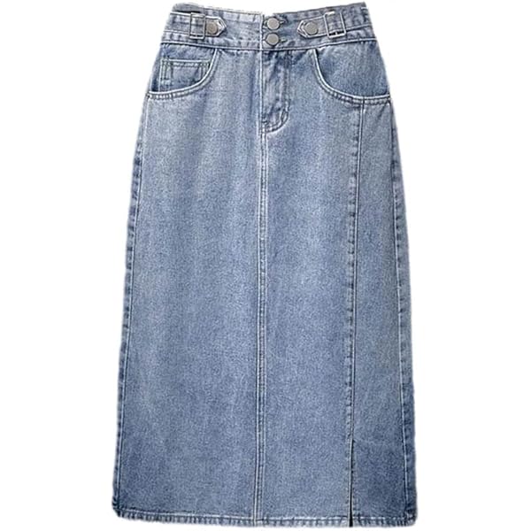 【Remagie】★Denim Big Pocket Wrap Skirt Amazon.com: MSBFJIFSX Women's Denim Wrap Skirts Retro High